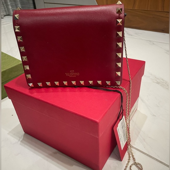 Valentino Rockstud Crossbody Bag - Red - With box and Pouch - Picture 4 of 16